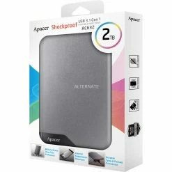 Externe Festplatten Apacer AC632 2 TB, Externe Festplatte (grau/schwarz, USB 3.2 Gen 1 (5 Gbit/s)) -Festplatten and Prozessoren Verkäufe Apacer AC632 2 TB Externe Festplatte@@aauara00 4