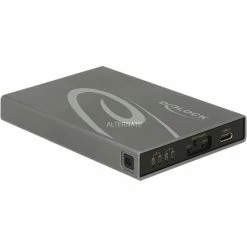 DeLOCK 2x M.2 Key B SSD > USB 3.1 Gen 2 USB Type-C, Laufwerksgehäuse (grau, Mit RAID)