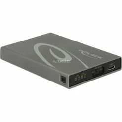 DeLOCK 2x MSATA SSD > USB 3.1 Gen2 USB Type-C Buchse, Laufwerksgehäuse (grau, Mit RAID)