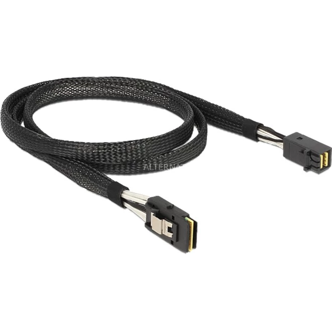 SAS Kabel DeLOCK Adapterkabel SFF-8643 > SFF-8087 (schwarz, 1 Meter) 1 SAS Kabel DeLOCK Adapterkabel SFF-8643 > SFF-8087 (schwarz, 1 Meter)