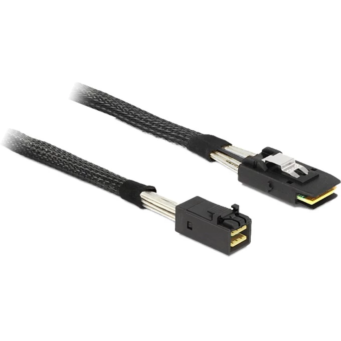 SAS Kabel DeLOCK Adapterkabel SFF-8643 > SFF-8087 (schwarz, 1 Meter) 2 SAS Kabel DeLOCK Adapterkabel SFF-8643 > SFF-8087 (schwarz, 1 Meter) – Bild 2
