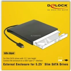 DeLOCK Externes Gehäuse 5,25" Slim SATA Laufwerke 12,7 Mm Zu USB Type-C Stecker, Laufwerksgehäuse (schwarz) 10 DeLOCK Externes Gehäuse 5,25" Slim SATA Laufwerke 12,7 Mm Zu USB Type-C Stecker, Laufwerksgehäuse (schwarz) -Festplatten and Prozessoren Verkäufe DeLOCK Externes Geh use 5 25 Slim SATA Laufwerke 12 7 mm zu USB Type C Stecker Laufwerksgeh use@@t4ud15 4
