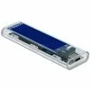 DeLOCK Externes Gehäuse Für M.2 NVMe PCIe SSD, Laufwerksgehäuse (transparent)