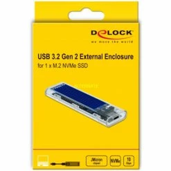 DeLOCK Externes Gehäuse Für M.2 NVMe PCIe SSD, Laufwerksgehäuse (transparent) -Festplatten and Prozessoren Verkäufe DeLOCK Externes Geh use f r M 2 NVMe PCIe SSD Laufwerksgeh use@@t4ud21 5