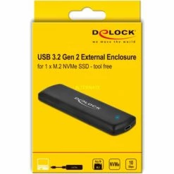 DeLOCK Externes Gehäuse Für M.2 NVMe PCIe SSD Mit USB Type-C Buchse, Laufwerksgehäuse (schwarz) -Festplatten and Prozessoren Verkäufe DeLOCK Externes Geh use f r M 2 NVMe PCIe SSD mit USB Type C Buchse Laufwerksgeh use@@t4ud20 4