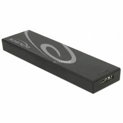 DeLOCK M.2 SSD 42/60/80 > SuperSpeed USB 10 Gbps (USB 3.1 Gen 2) Typ Micro-B Buchse, Laufwerksgehäuse (schwarz, Werkzeugfrei)