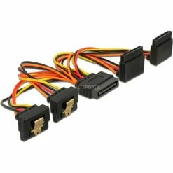 Netzteilkabel DeLOCK SATA 15Pin > 2x Unten + 2x Oben, Gewinkelt, Kabel (30cm)