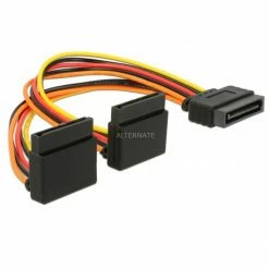 Netzteilkabel DeLOCK Stromkabel SATA 15Pin (Stecker) > 2x SATA 15Pin (Buchse) (15cm)