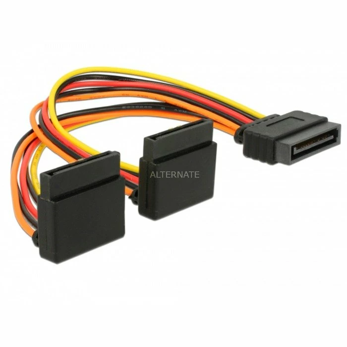 Netzteilkabel DeLOCK Stromkabel SATA 15Pin (Stecker) > 2x SATA 15Pin (Buchse) (15cm) 1 Netzteilkabel DeLOCK Stromkabel SATA 15Pin (Stecker) > 2x SATA 15Pin (Buchse) (15cm)