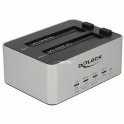Festplatten Dockingstations DeLOCK USB 3.0 Dual Dockingstation (silber/schwarz, SATA, Klonfunktion, USB)