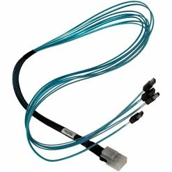 SAS Kabel HighPoint Adapterkabel 1x MiniSAS SFF-8087 > 4x SATA (schwarz, 1 Meter)