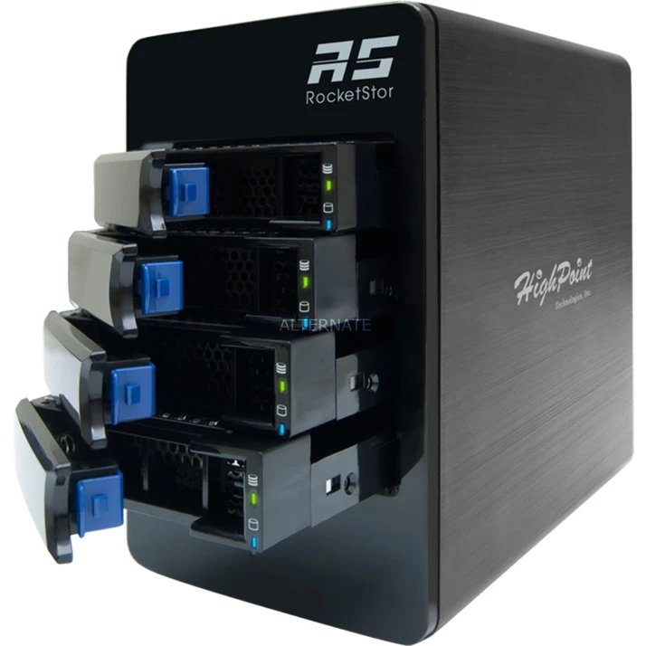 HighPoint RocketStor 6414TS, Laufwerksgehäuse (4-Bay Q-SATA Turbo RAID Tower Enclosure ) 5 HighPoint RocketStor 6414TS, Laufwerksgehäuse (4-Bay Q-SATA Turbo RAID Tower Enclosure ) – Bild 5