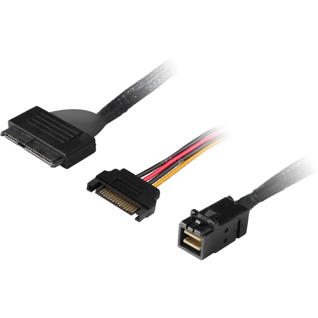 SAS Kabel HighPoint MSAS Adapterkabel SFF8643 > U.2 SFF-8639 NVMe (schwarz, 1 Meter) 2 SAS Kabel HighPoint MSAS Adapterkabel SFF8643 > U.2 SFF-8639 NVMe (schwarz, 1 Meter) – Bild 2