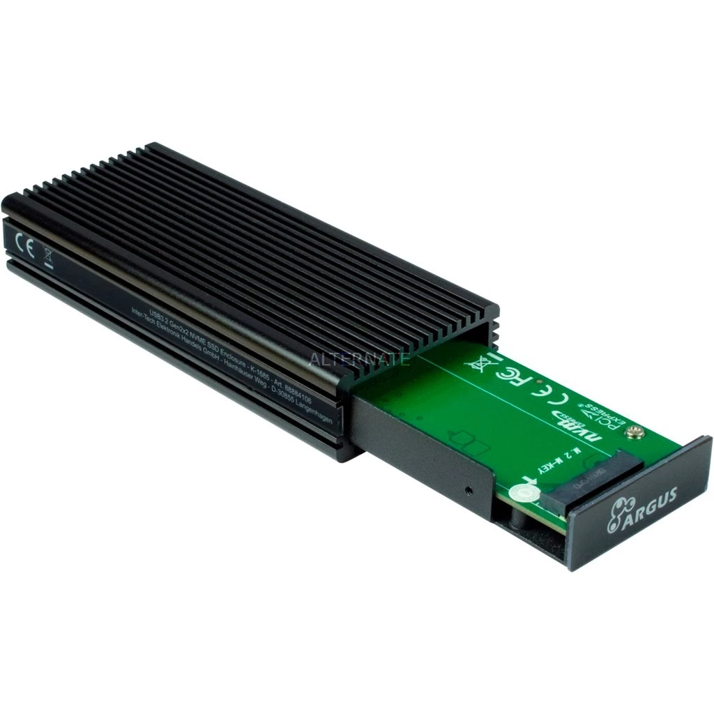 Inter-Tech K-1685-M.2 NVMe USB 3.2 Gen2, Laufwerksgehäuse (schwarz) – Bild 2