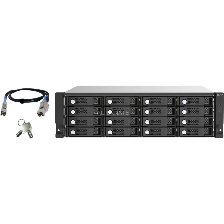 QNAP TL-R1620Sep-RP, Laufwerksgehäuse (schwarz, SAS-Speichererweiterung 12Gb/s Zur Unterstützung Von Multipath-Routing + Daisy-Chaining) 2 QNAP TL-R1620Sep-RP, Laufwerksgehäuse (schwarz, SAS-Speichererweiterung 12Gb/s Zur Unterstützung Von Multipath-Routing + Daisy-Chaining) – Bild 2