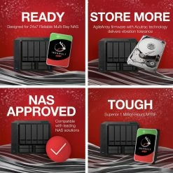 SATA Festplatten Seagate IronWolf NAS 2 TB CMR, Festplatte (SATA 6 Gb/s, 3,5") -Festplatten and Prozessoren Verkäufe Seagate IronWolf NAS 2 TB CMR Festplatte@@1299438 5