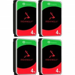 SATA Festplatten Seagate IronWolf NAS 4 TB CMR 4x, Festplatte (4er Bundle, SATA 6 Gb/s, 3,5")
