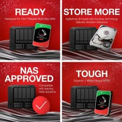 SATA Festplatten Seagate IronWolf NAS 6 TB CMR 2x, Festplatte (2er Bundle, SATA 6 Gb/s, 3,5") -Festplatten and Prozessoren Verkäufe Seagate IronWolf NAS 6 TB CMR 2x Festplatte@@1849543 3