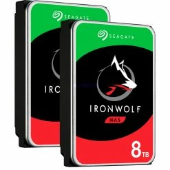 SATA Festplatten Seagate IronWolf NAS 8 TB CMR 2x, Festplatte (2er Bundle, SATA 6 GB/s, 3,5")