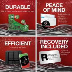 SATA Festplatten Seagate IronWolf NAS 8 TB CMR 2x, Festplatte (2er Bundle, SATA 6 GB/s, 3,5") -Festplatten and Prozessoren Verkäufe Seagate IronWolf NAS 8 TB CMR 2x Festplatte@@1703739 6