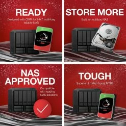 SATA Festplatten Seagate IronWolf Pro NAS 14 TB CMR, Festplatte (SATA 6 Gb/s, 3,5") -Festplatten and Prozessoren Verkäufe Seagate IronWolf Pro NAS 14 TB CMR Festplatte@@1477558 6