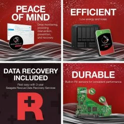 SATA Festplatten Seagate IronWolf Pro NAS 16 TB CMR, Festplatte (SATA 6 Gb/s, 3,5") -Festplatten and Prozessoren Verkäufe Seagate IronWolf Pro NAS 16 TB CMR Festplatte@@1586788 5