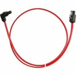 SATA Kabel Sharkoon SATA II Kabel Gewinkelt (rot, 50cm, Mit Lasche, Bulk)