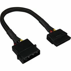 SATA Kabel Sharkoon SATA Stromadapter (schwarz, 15cm)