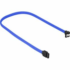 SATA Kabel Sharkoon Sata III Kabel 90° Sleeve (blau, 45 Cm)