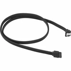 SATA Kabel Sharkoon Sata III Kabel 90° Sleeve (schwarz, 100 Cm)