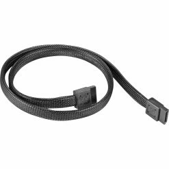 SATA Kabel SilverStone CP07 180° SATA-III, Kabel (schwarz, 50cm, Retail)