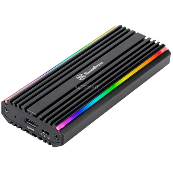 SilverStone MS13, Laufwerksgehäuse (schwarz, RGB-LED-Statusanzeige) 1 SilverStone MS13, Laufwerksgehäuse (schwarz, RGB-LED-Statusanzeige)