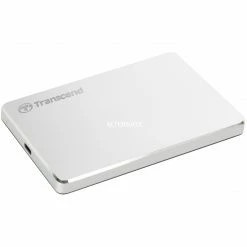 Externe Festplatten Transcend StoreJet 25C3S 2 TB, Externe Festplatte (silber, USB-C 3.2 Gen 1 (5 Gbit/s))