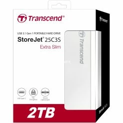 Externe Festplatten Transcend StoreJet 25C3S 2 TB, Externe Festplatte (silber, USB-C 3.2 Gen 1 (5 Gbit/s)) -Festplatten and Prozessoren Verkäufe Transcend StoreJet 25C3S 2 TB Externe Festplatte@@aauqre 5