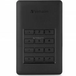 Externe Festplatten Verbatim Store 'n' Go Secure 1 TB, Externe Festplatte (schwarz/silber, USB-C 3.2 (5 Gbit/s)) -Festplatten and Prozessoren Verkäufe Verbatim Store n Go Secure 1 TB Externe Festplatte@@aauvlo 3