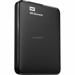 Externe Festplatten WD Elements Portable 1 TB, Externe Festplatte (schwarz, Micro-USB-B 3.2 Gen 1 (5 Gbit/s))