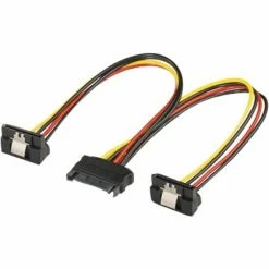 Netzteilkabel Goobay 15-Pin-SATA Y-Stromkabel 20cm, Y-Kabel